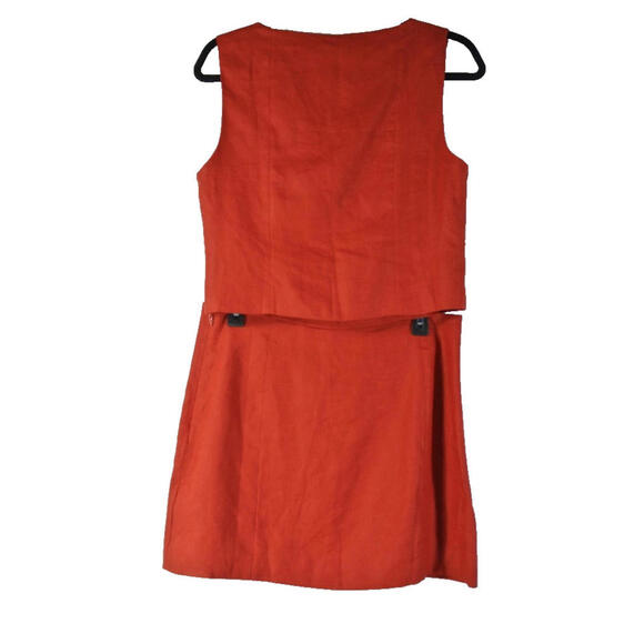 NEW, Reformation Grace Linen Two Piece Set In Sun-dried Tomato Size 8 #P3563 - Picture 4 of 8